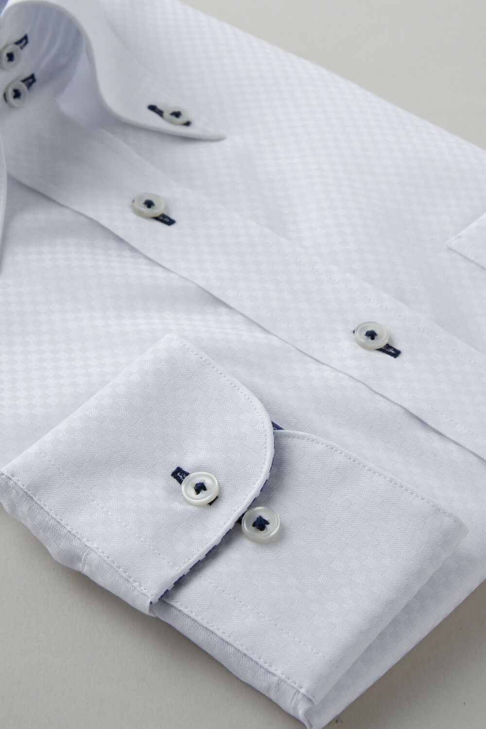 ワイシャツ 8065B-C03A-WHITE-カフス