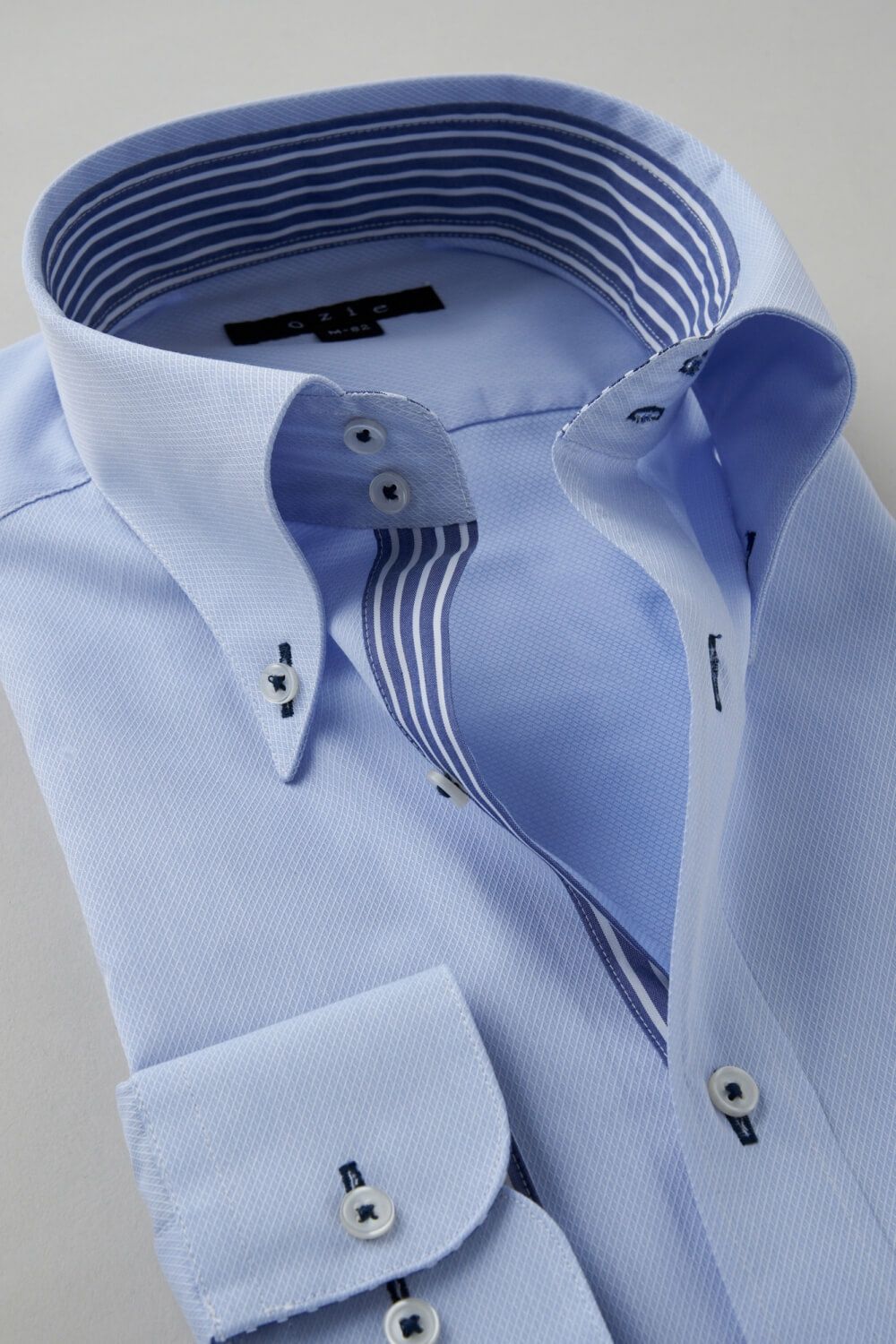 ワイシャツ 8065B-C03B-SAX-衿2