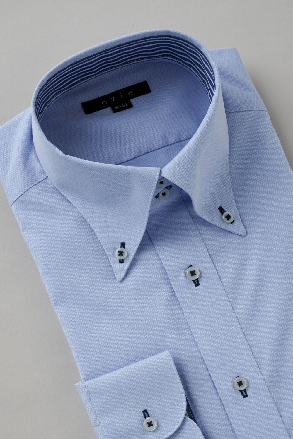 ワイシャツ 8065B-C03B-SAX-衿3