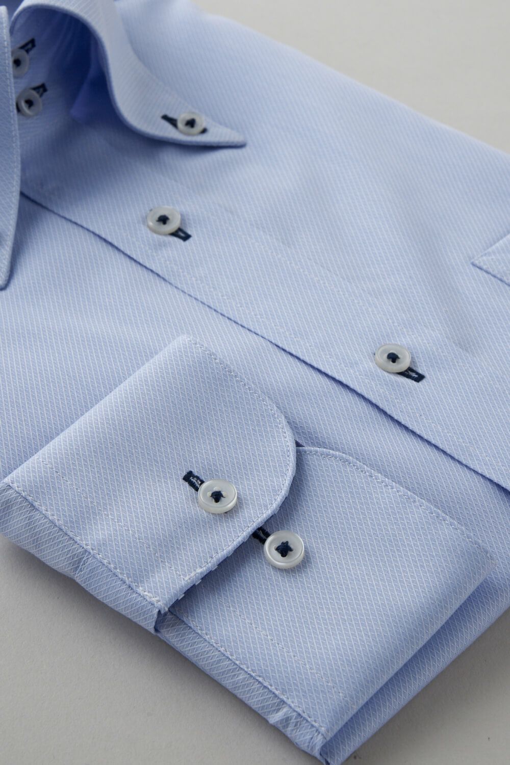 ワイシャツ 8065B-C03B-SAX-カフス