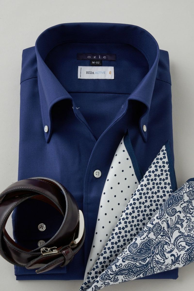 ワイシャツ 8054W-C03A-BLUE-コーディネートイメージ