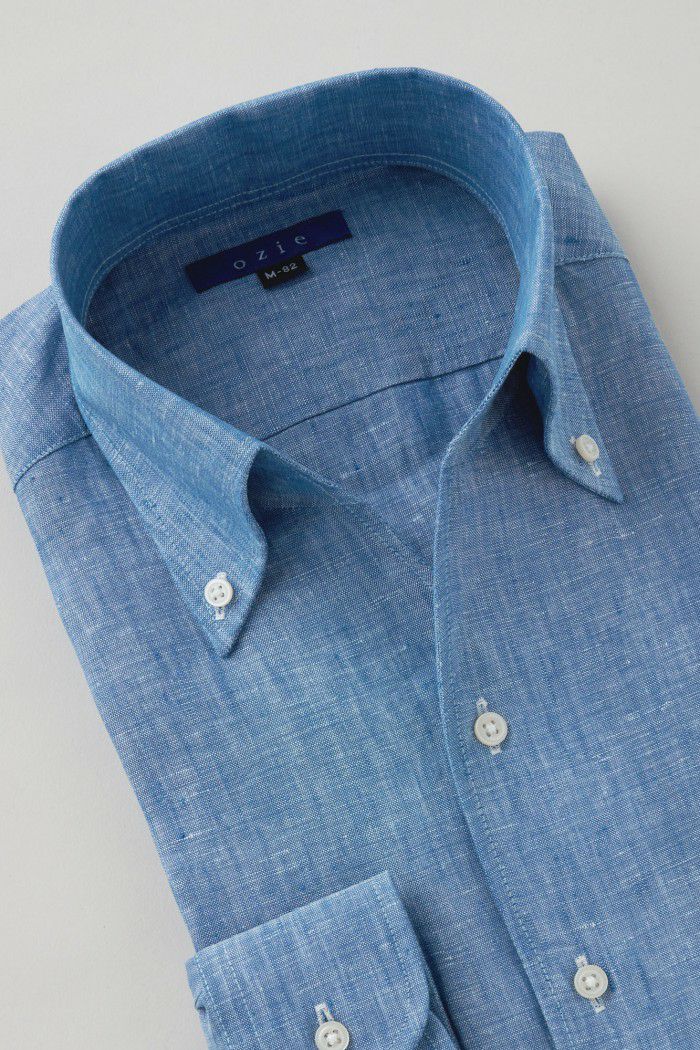 ワイシャツ 8044A-C03A-BLUE-衿2