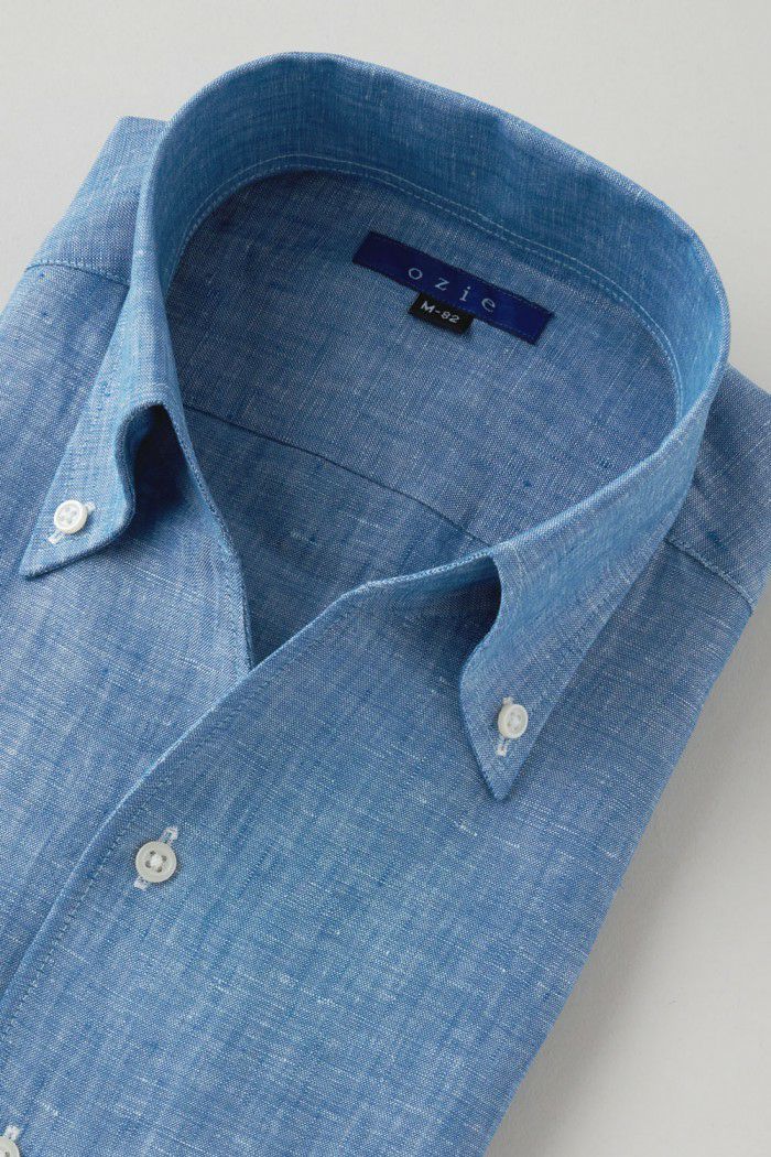 ワイシャツ 8044A-C03A-BLUE-衿3