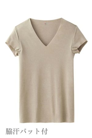 【メンズ・インナー・下着・Tシャツ】半袖・脇パッド付・綿混・カットオフ・立体設計・吸湿速乾・抗菌防臭・日本製