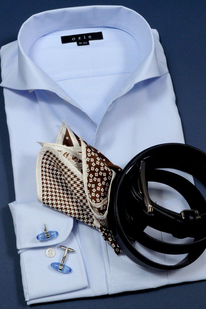 ワイシャツ 8045SD-C03A-SAX-コーディネートイメージ2