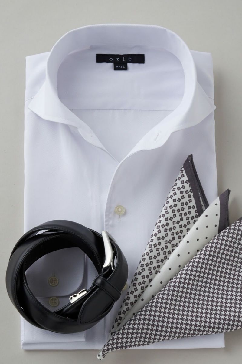 ワイシャツ 8045SD-C03C-WHITE-コーディネートイメージ