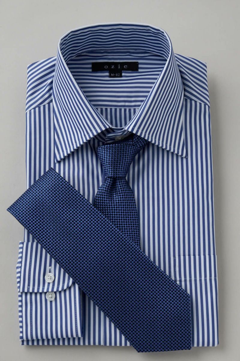 ワイシャツ 8023SD-C03A-NAVY-コーディネートイメージ