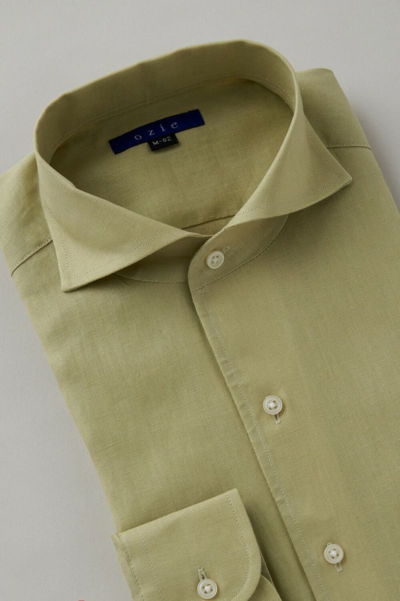 ワイシャツ 8045A-C03B-GREEN-衿3