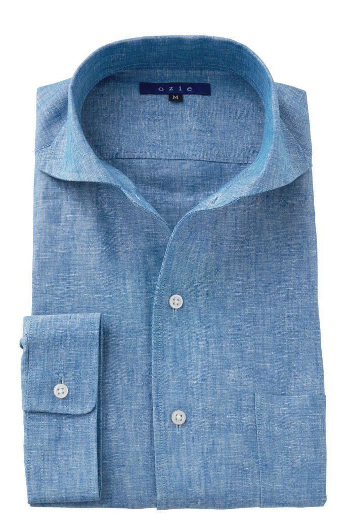 ワイシャツ 8045AHSS-C03A-BLUE