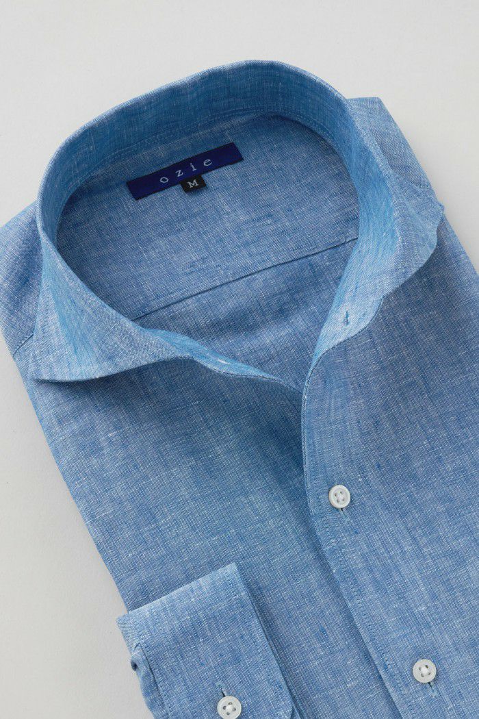 ワイシャツ 8045AHSS-C03A-BLUE-衿1