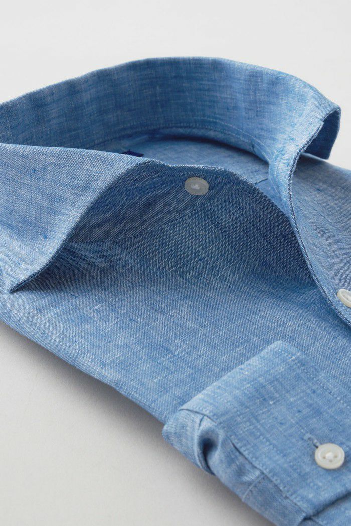 ワイシャツ 8045AHSS-C03A-BLUE-衿2