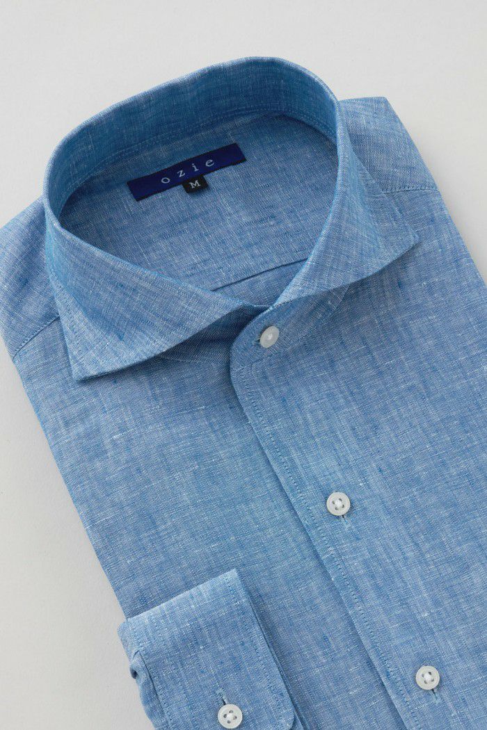 ワイシャツ 8045AHSS-C03A-BLUE-衿3