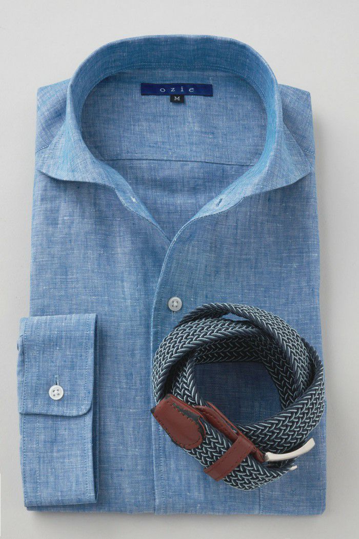 ワイシャツ 8045AHSS-C03A-BLUE-コーディネート