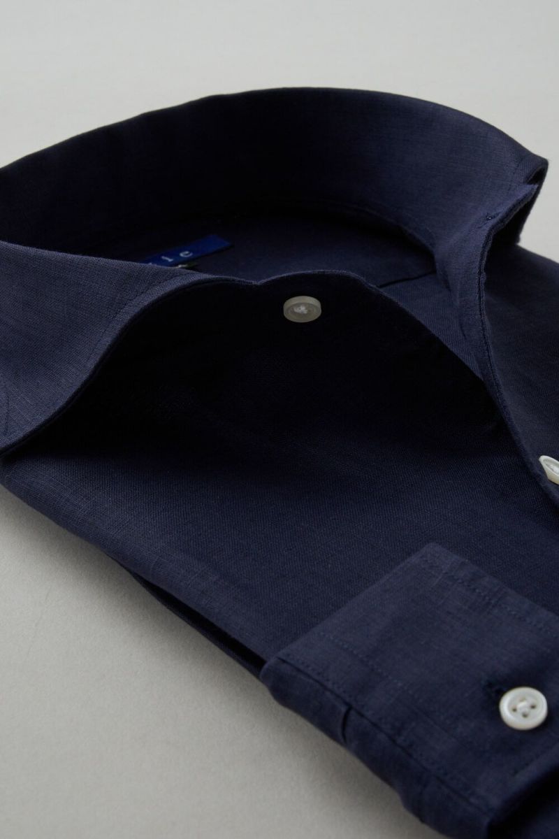 ワイシャツ 8045AHSS-C03B-NAVY-衿2