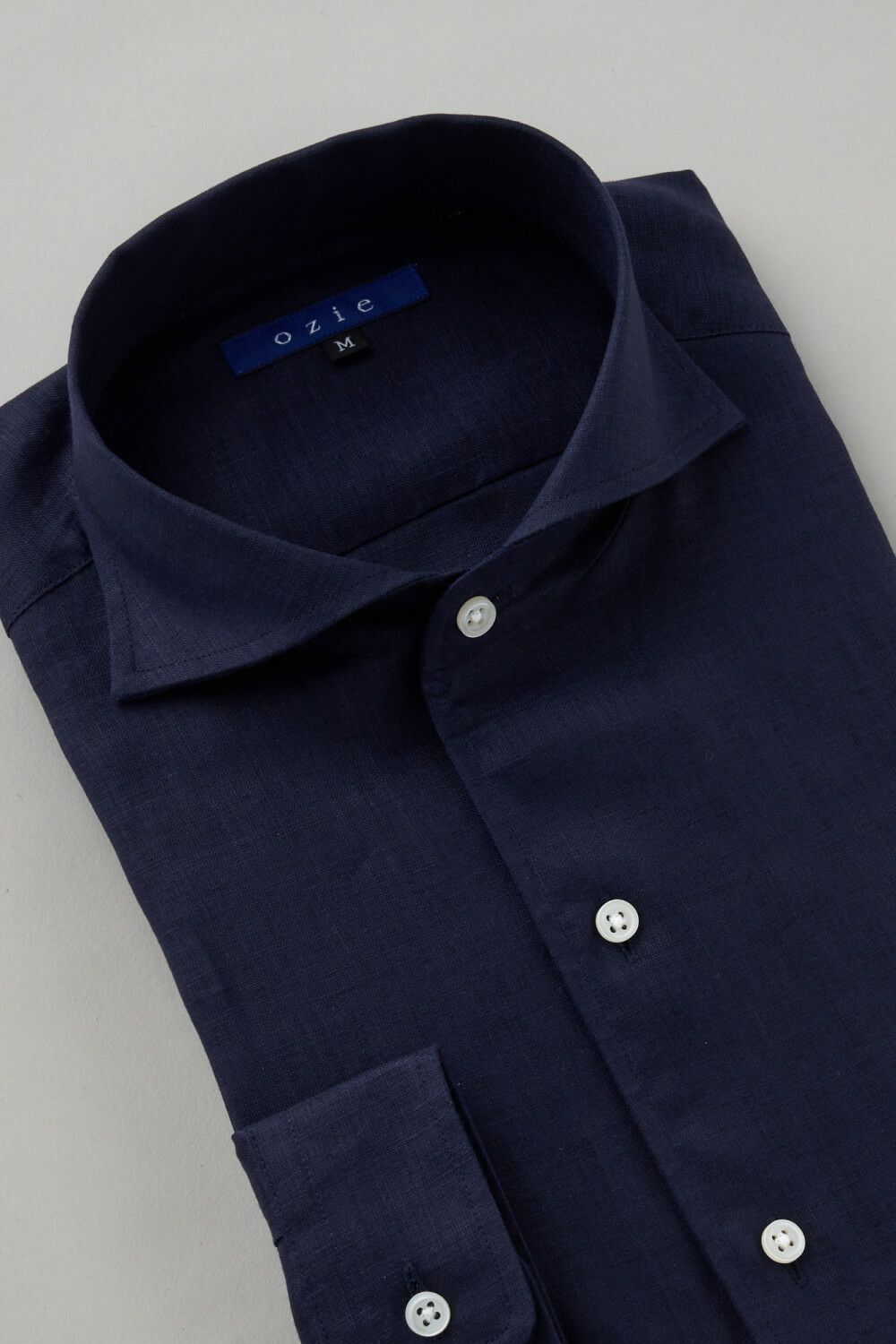 ワイシャツ 8045AHSS-C03B-NAVY-衿3