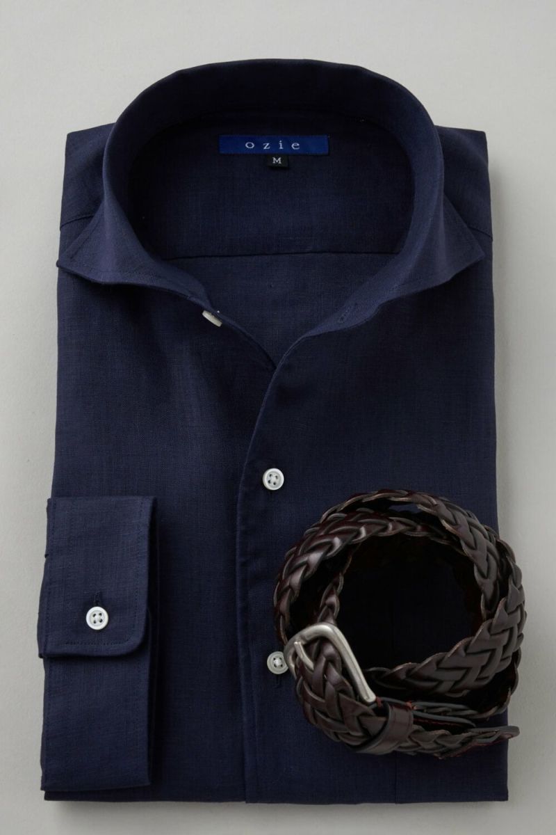 ワイシャツ 8045AHSS-C03B-NAVY-コーディネート