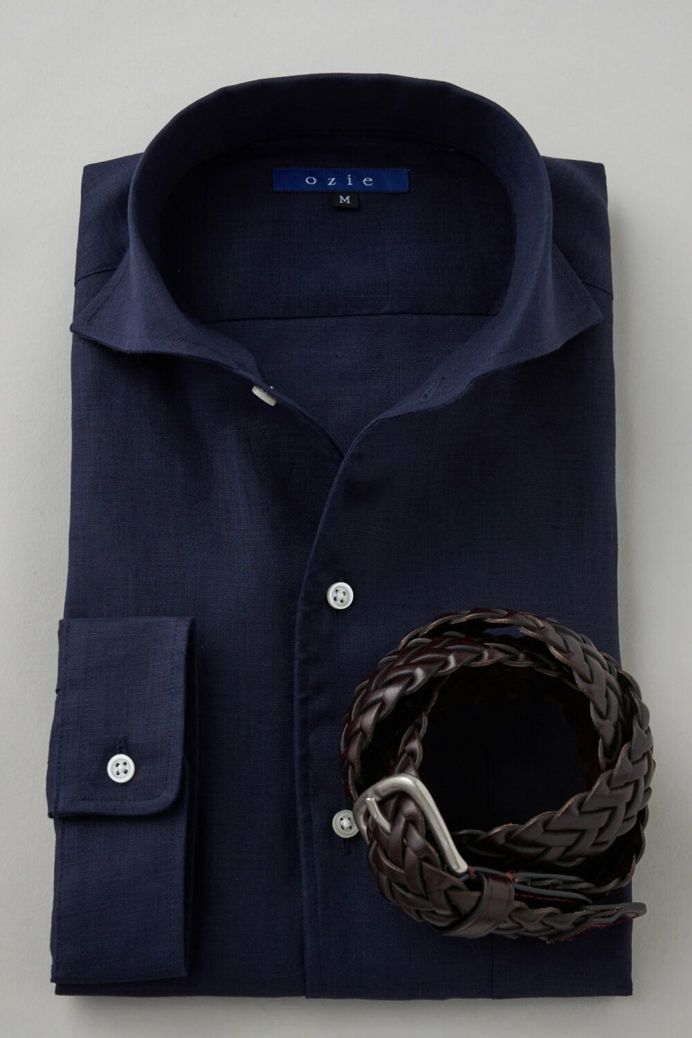 ワイシャツ 8045AHSS-C03B-NAVY-コーディネート