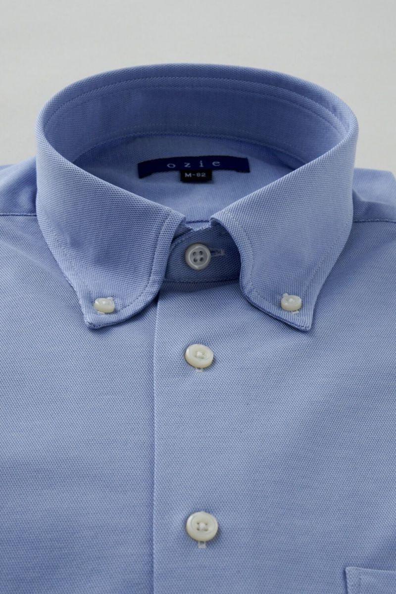 ワイシャツ 8013-C04B-SAX-衿1