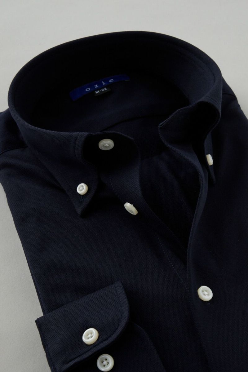 ワイシャツ 8013-C04C-NAVY-衿2