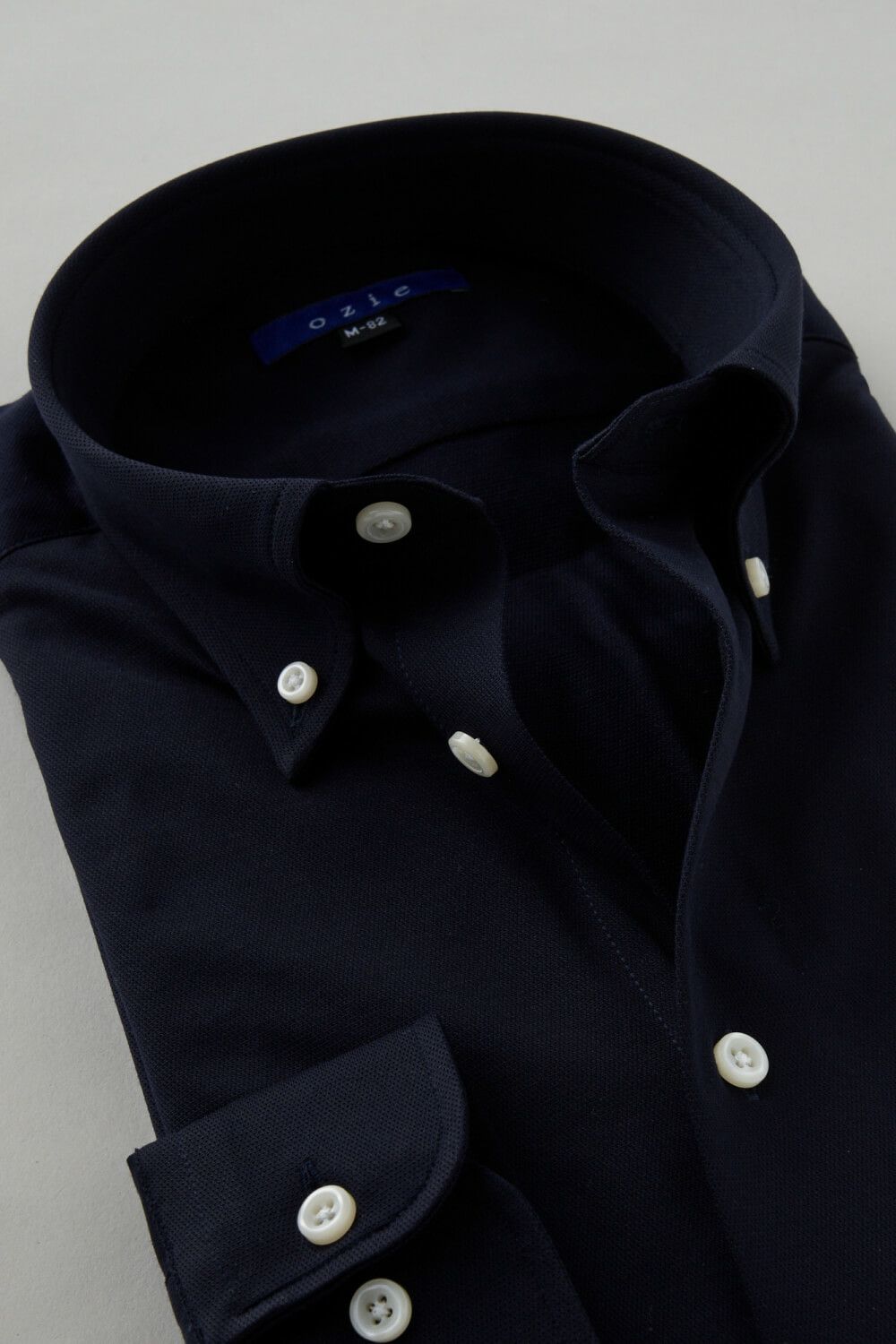 ワイシャツ 8013-C04C-NAVY-衿2