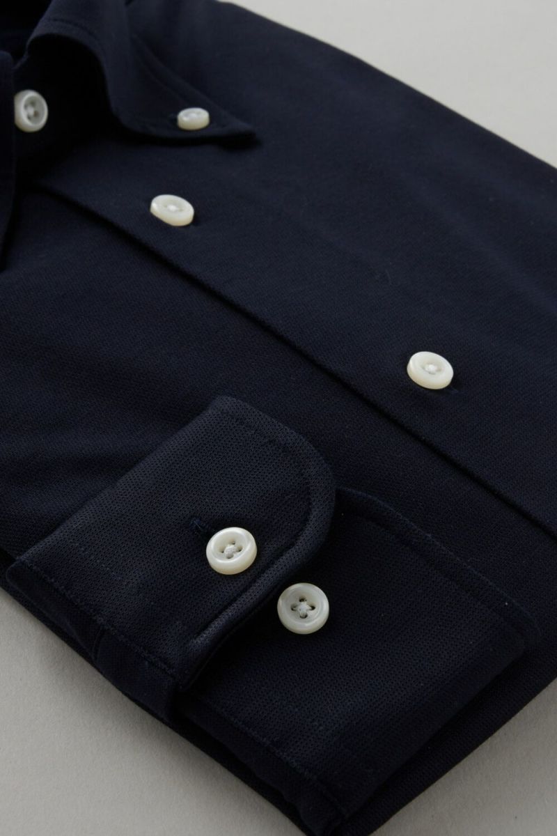 ワイシャツ 8013-C04C-NAVY-カフス