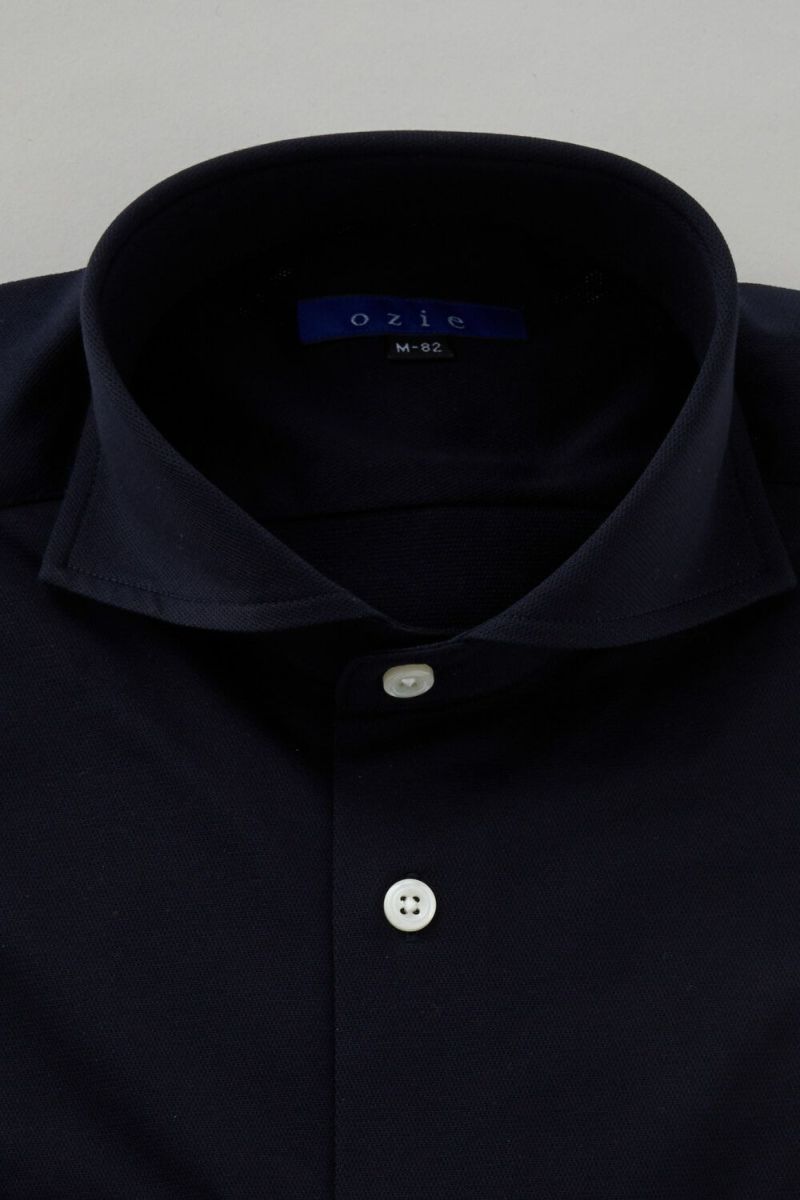 ワイシャツ 8014-C04A-NAVY-衿1