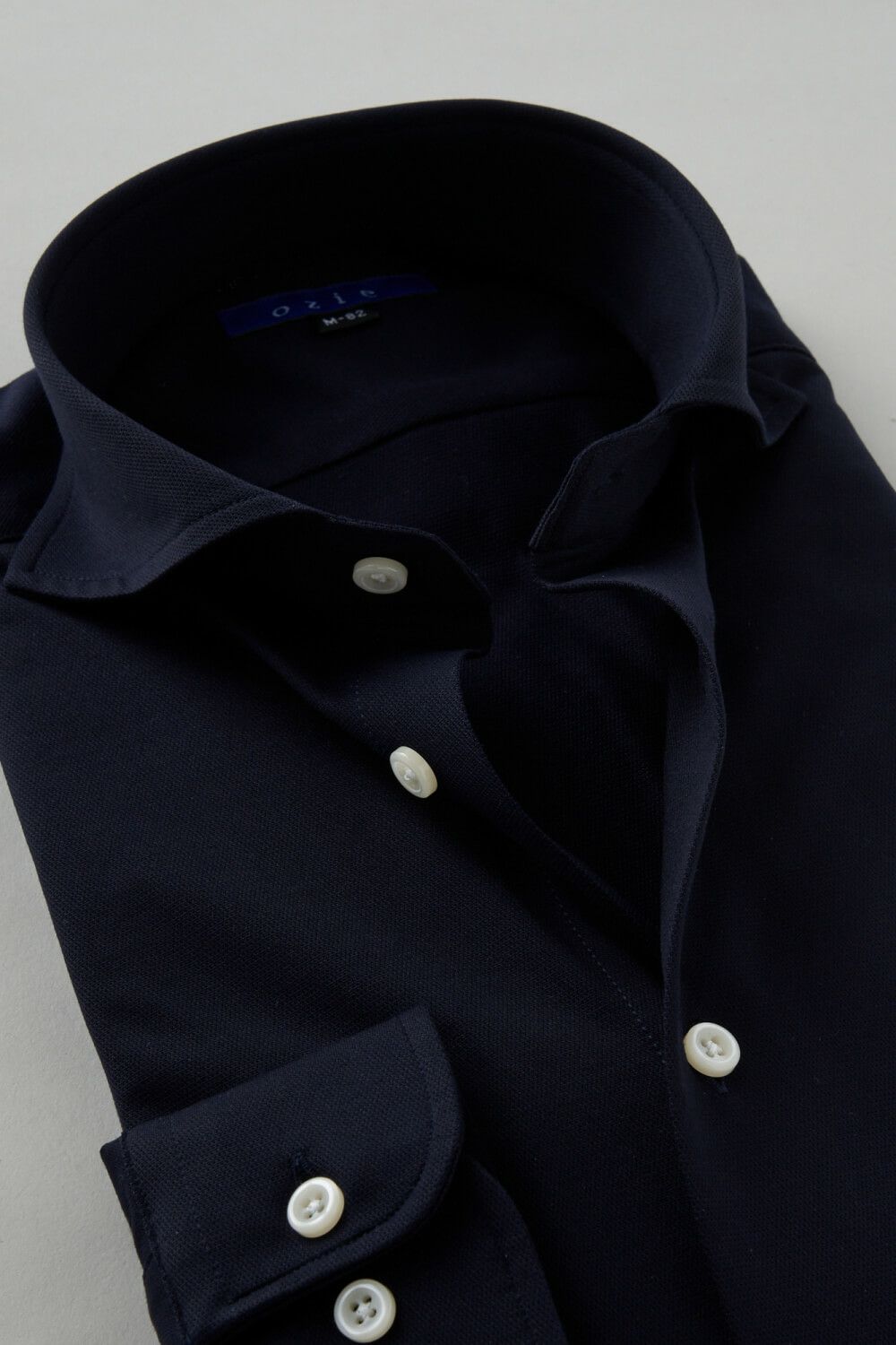 ワイシャツ 8014-C04A-NAVY-衿2