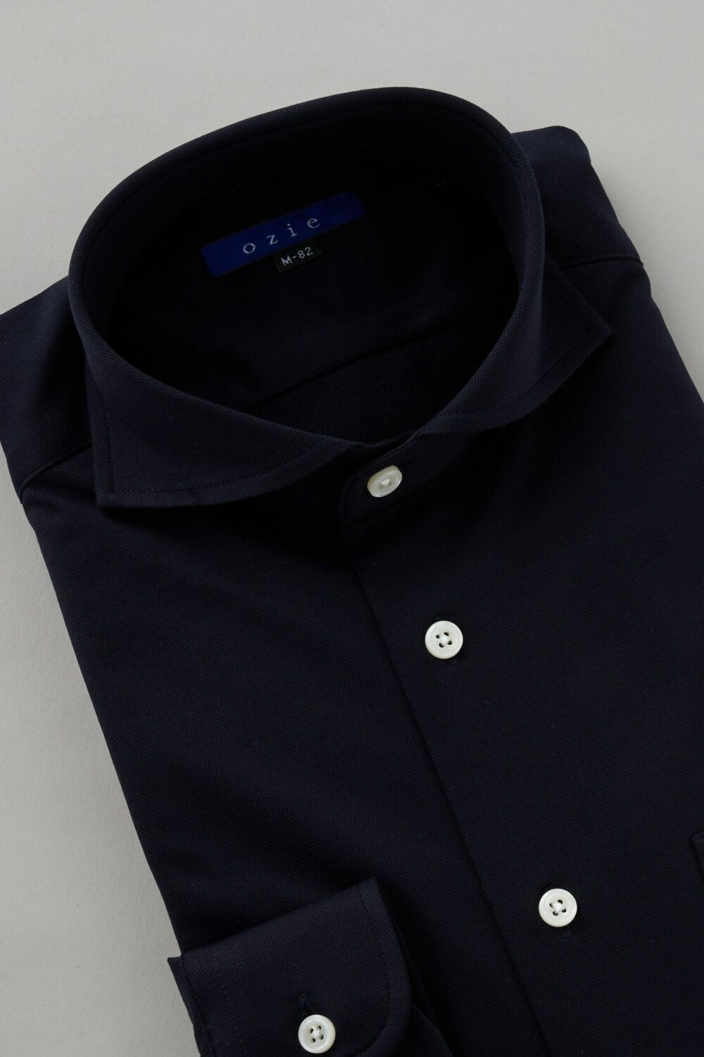 ワイシャツ 8014-C04A-NAVY-衿3