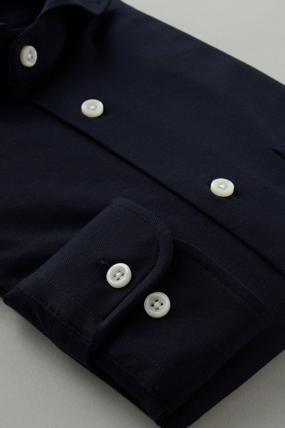 ワイシャツ 8014-C04A-NAVY-カフス