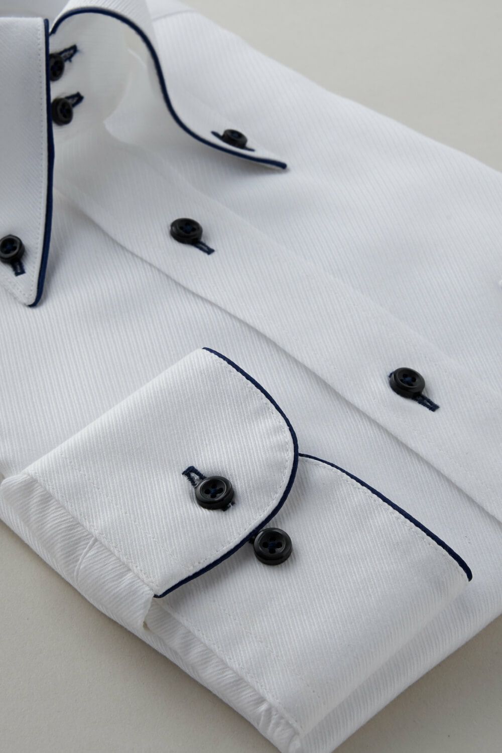 ワイシャツ 8065EP-C04B-NAVY-カフス