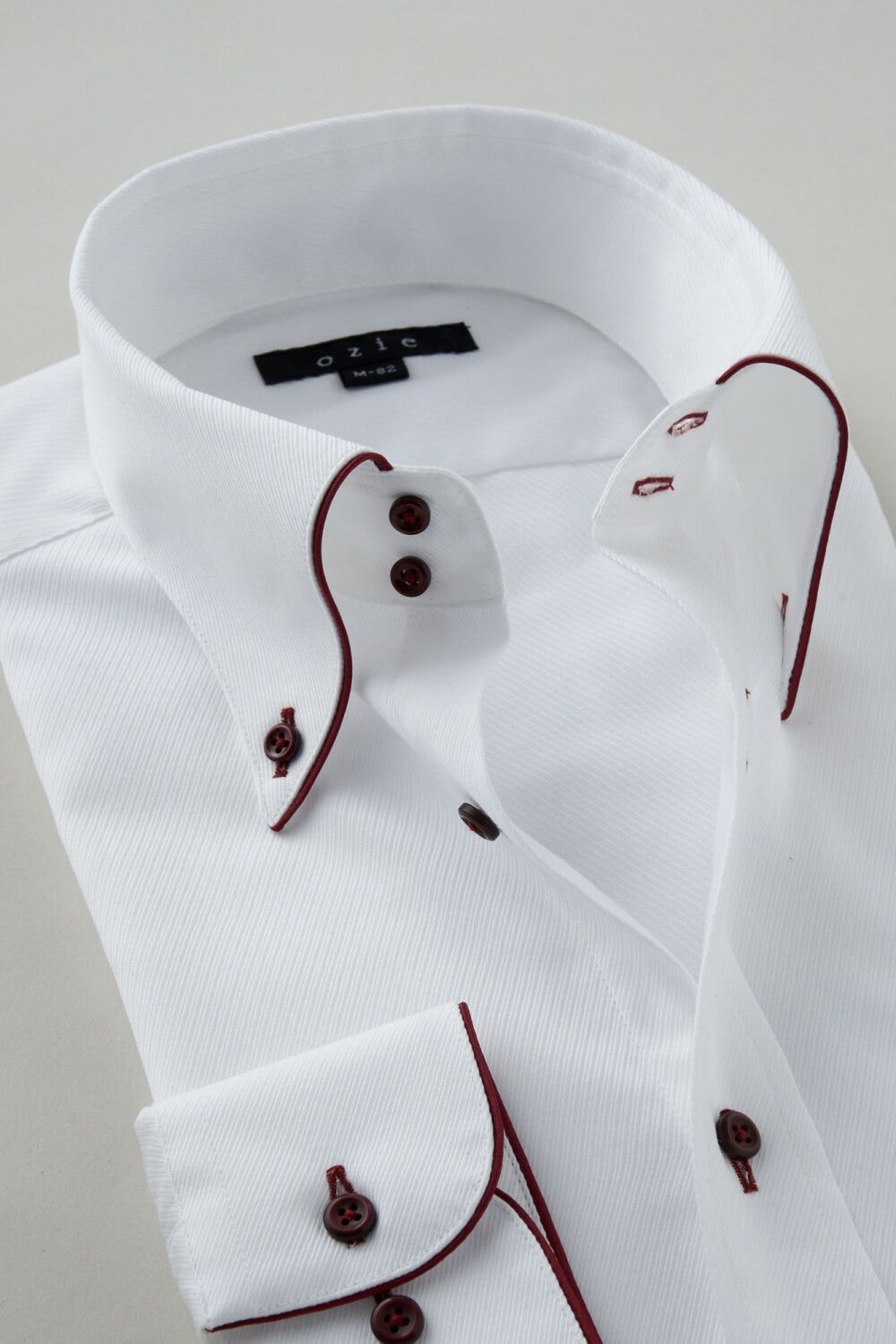 ワイシャツ 8065EP-C04C-RED-衿2