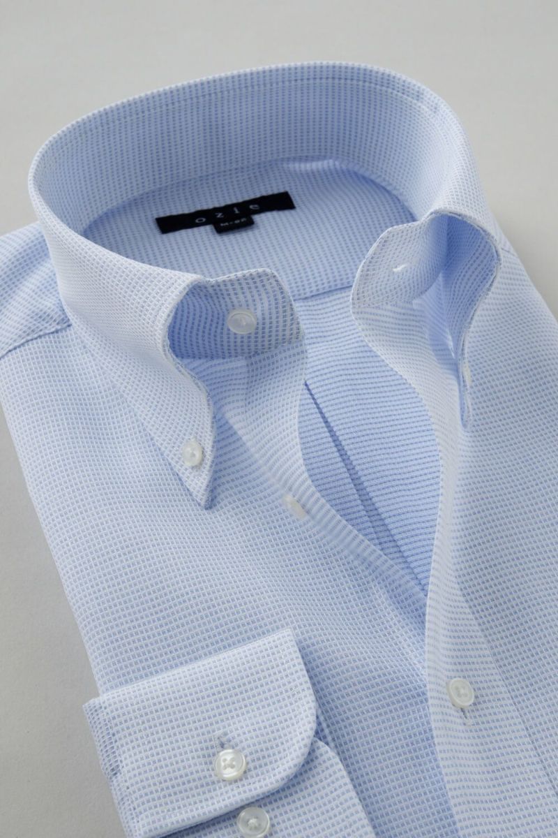 ワイシャツ 8009-C04B-SAX-衿2