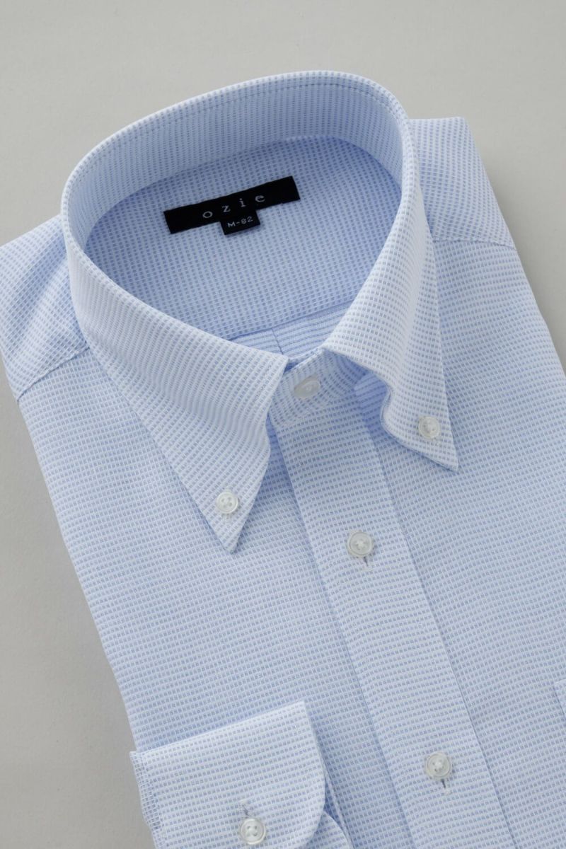 ワイシャツ 8009-C04B-SAX-衿3