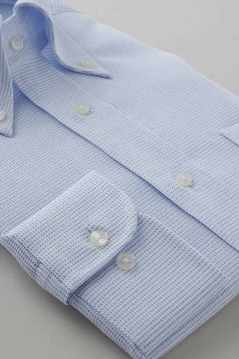 ワイシャツ 8009-C04B-SAX-カフス