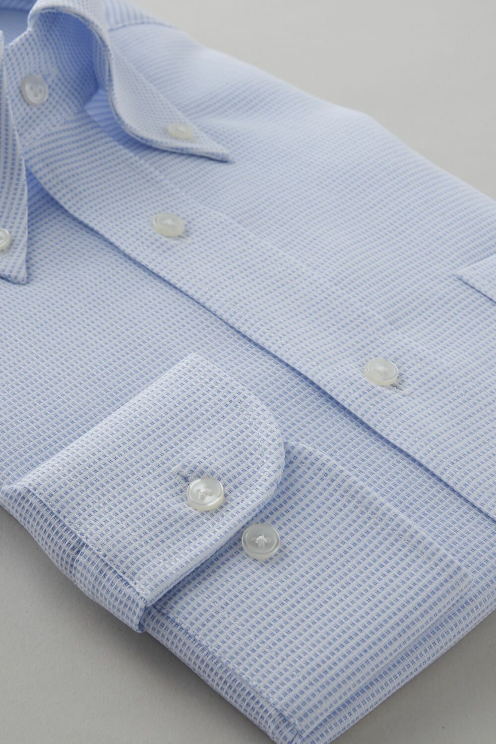 ワイシャツ 8009-C04B-SAX-カフス