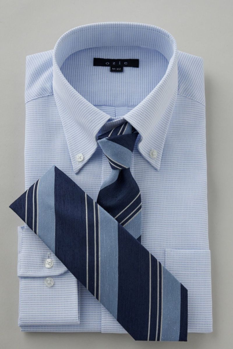 ワイシャツ 8009-C04B-SAX-コーディネートイメージ