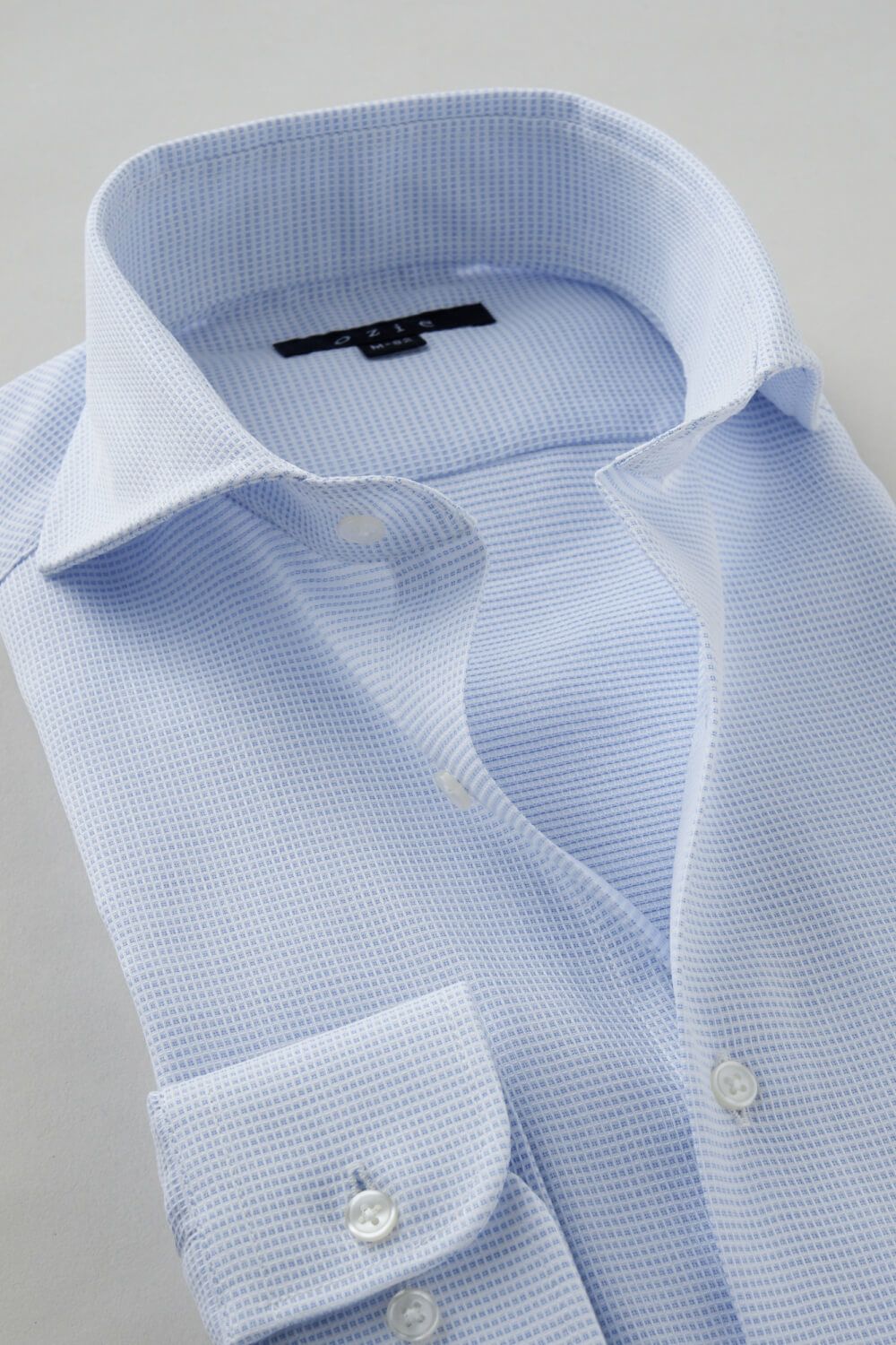 ワイシャツ 8070-C04B-SAX-衿2