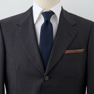 定価3.5万 ターンブル&アッサー ネイビー ソリッドタイ フレスコ ネクタイ 定価3.5万 ターンブル&アッサー ネイビー ソリッドタイ フレスコ