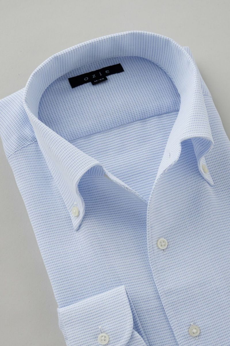 ワイシャツ 8051-C04B-SAX-衿1