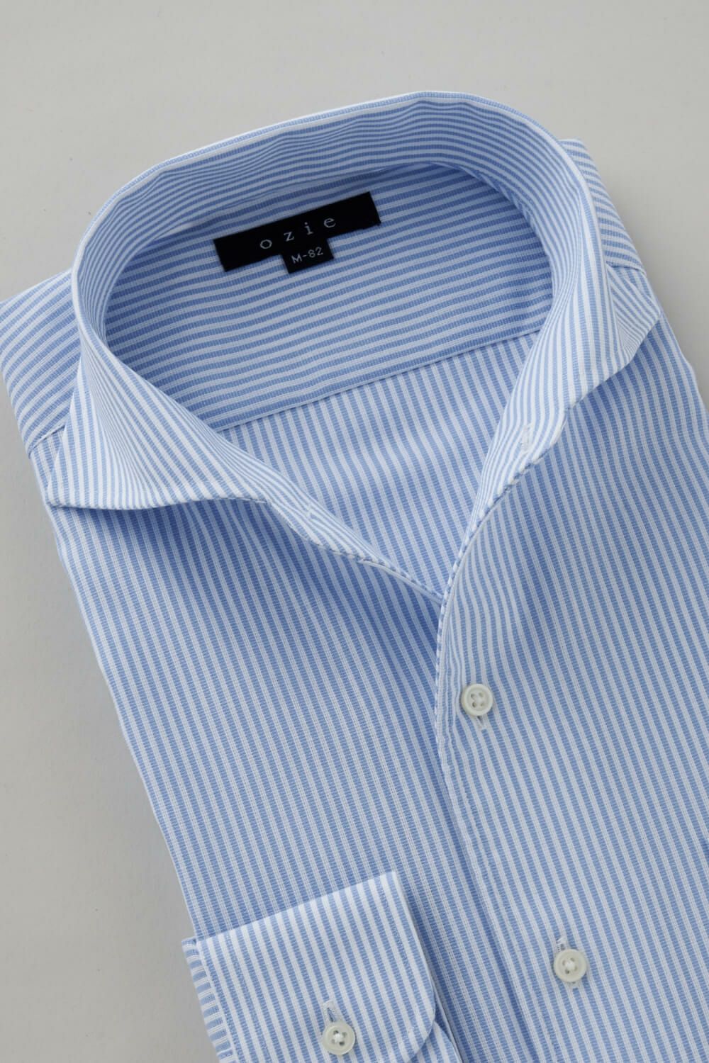 ワイシャツ 8045-C04B-SAX-衿1