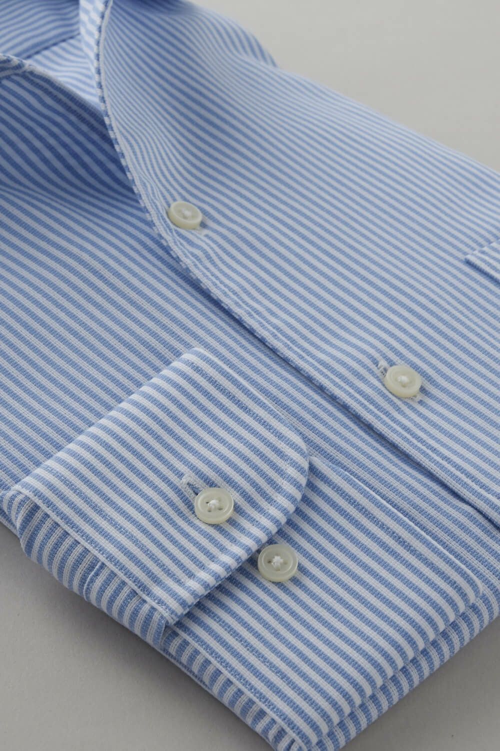 ワイシャツ 8045-C04B-SAX-カフス