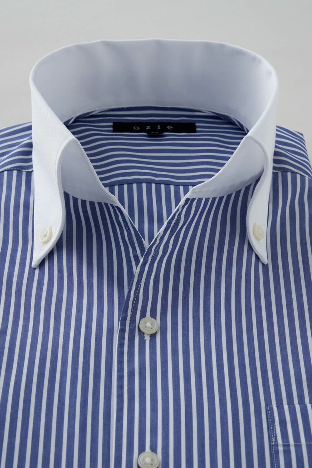 ワイシャツ・カッターシャツ・半袖 8044SSCL-C04A-NVY-衿1