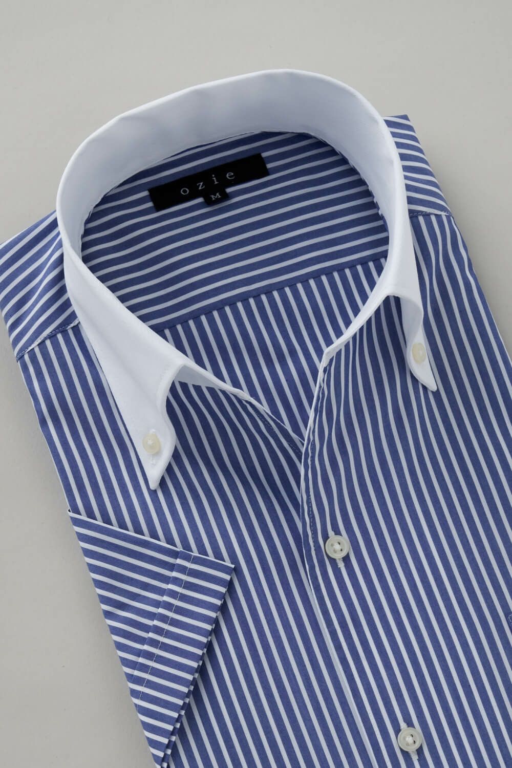 ワイシャツ・カッターシャツ・半袖 8044SSCL-C04A-NVY-衿2