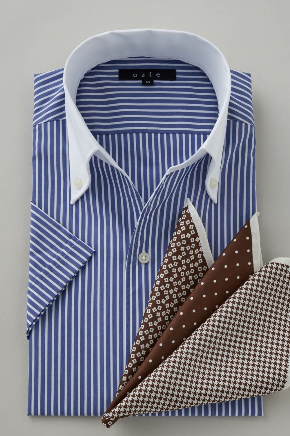 ワイシャツ・カッターシャツ・半袖 8044SSCL-C04A-NVY-コーディネートイメージ