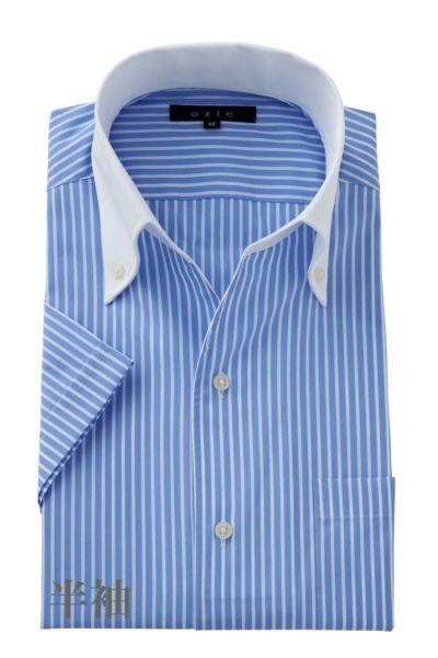 ワイシャツ・カッターシャツ・半袖 8044SSCL-C04B-BLU