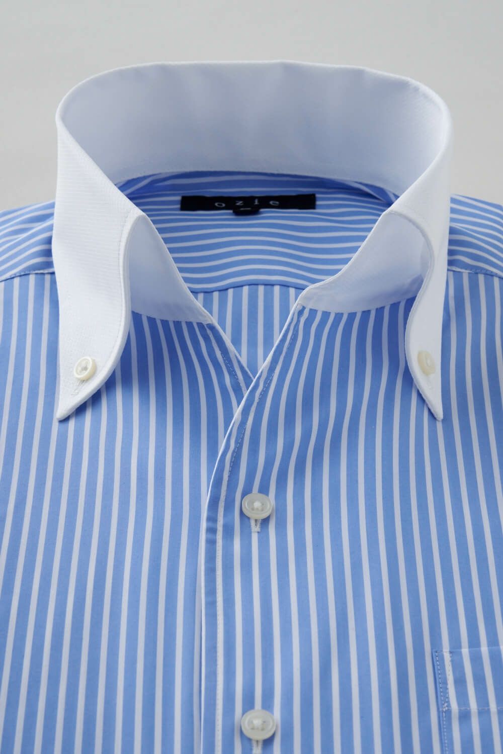 ワイシャツ・カッターシャツ・半袖 8044SSCL-C04B-BLU-衿1