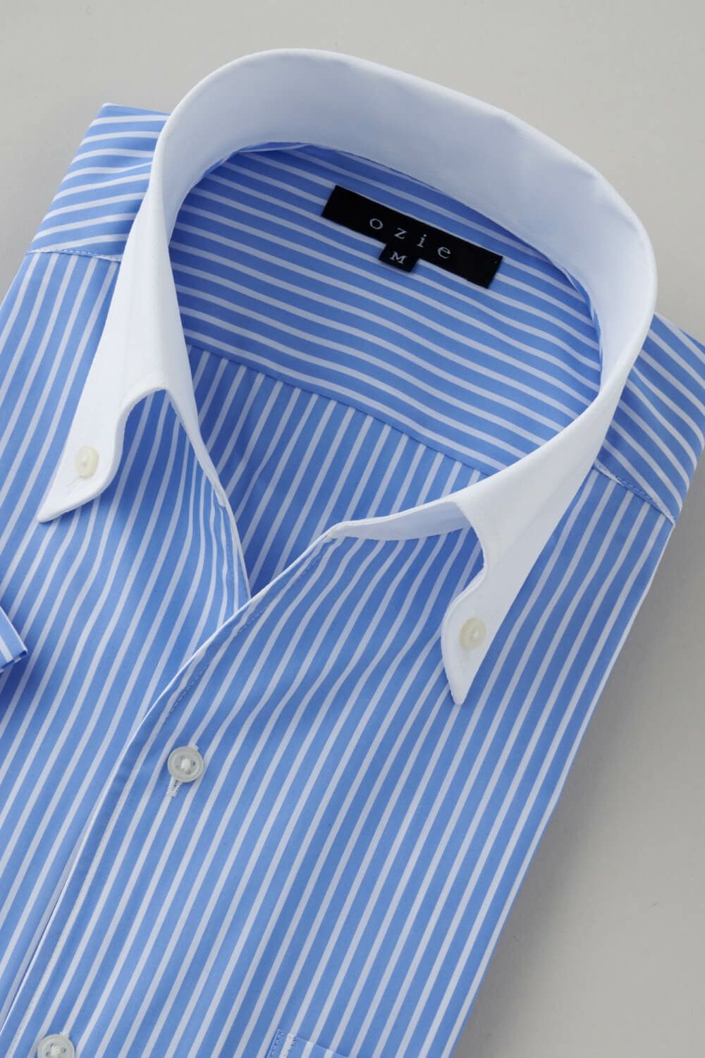 ワイシャツ・カッターシャツ・半袖 8044SSCL-C04B-BLU-衿3