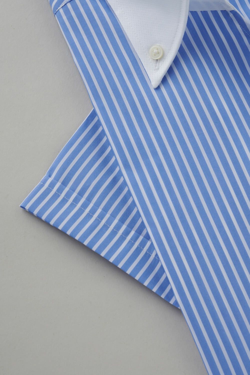 ワイシャツ・カッターシャツ・半袖 8044SSCL-C04B-BLU-カフス