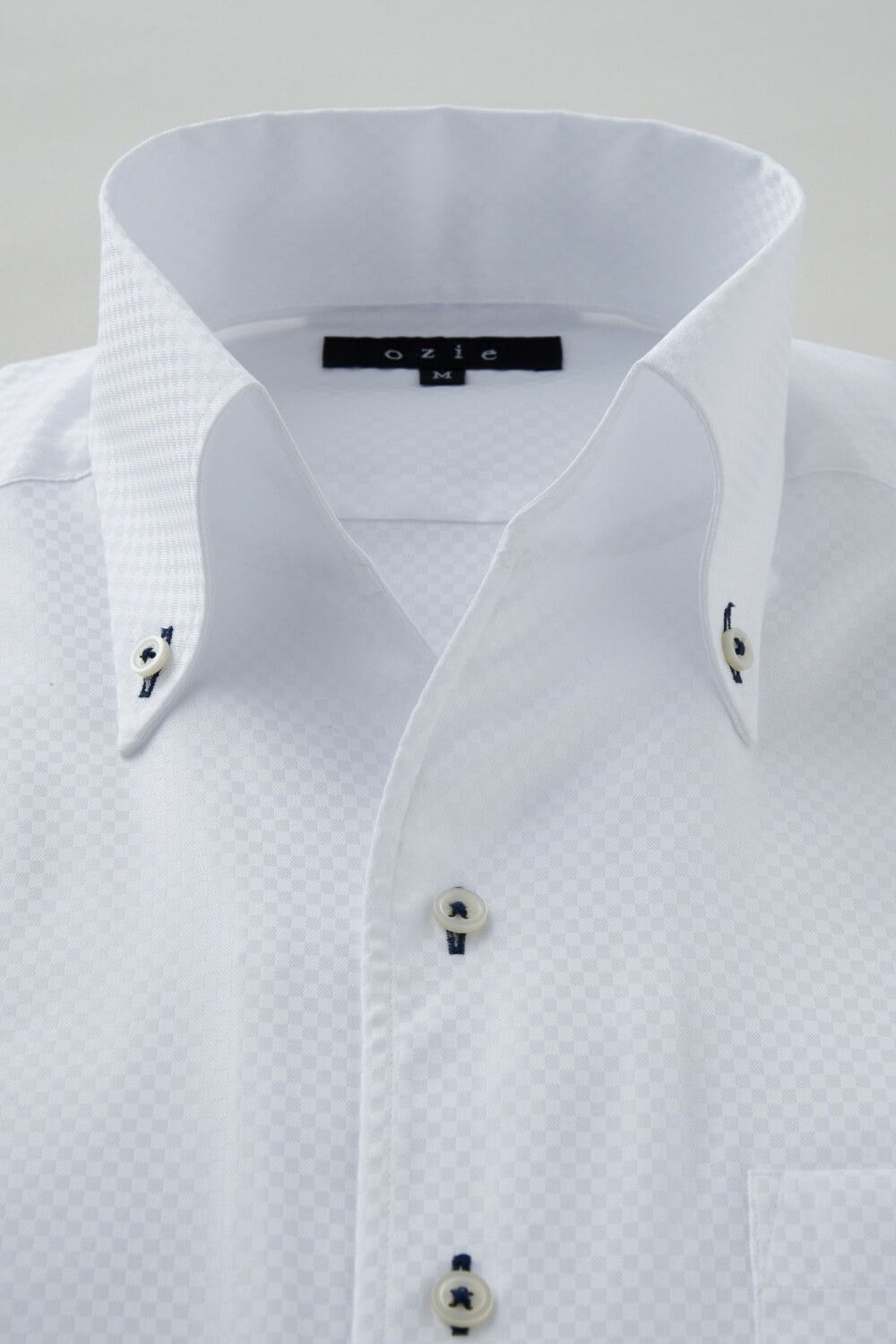 ワイシャツ・カッターシャツ・半袖 8044SS-C04B-WHITE-衿1