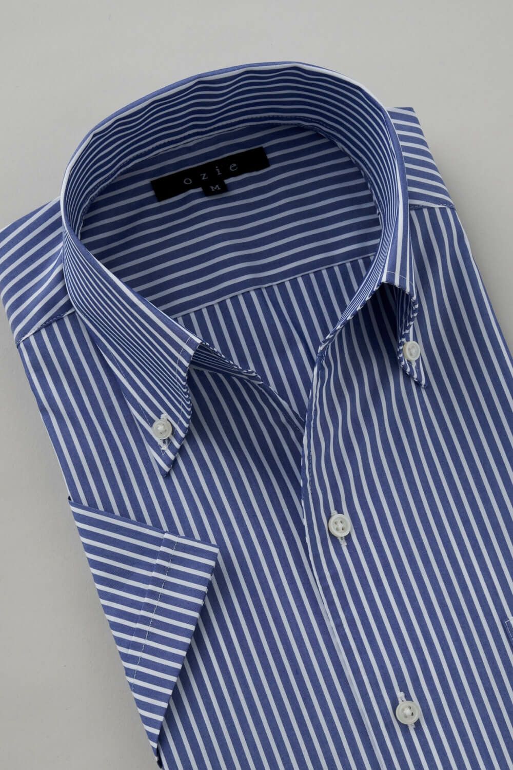 ワイシャツ・カッターシャツ・半袖 8044SS-C04D-NAVY-衿2